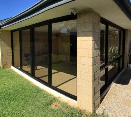 Alfresco Enclosed with stacking doors & Windows